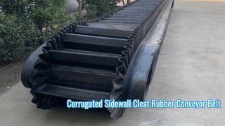 Corrugated Sidewall Rubber Conveyor belt under producing line